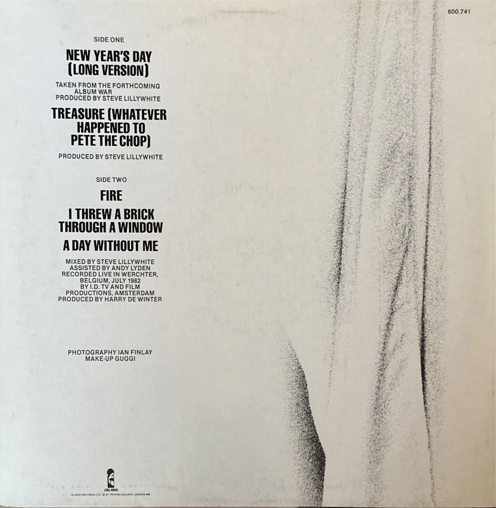 New Years Day - U2 (12”) music collectible [Barcode 007196649736] - Main Image 2