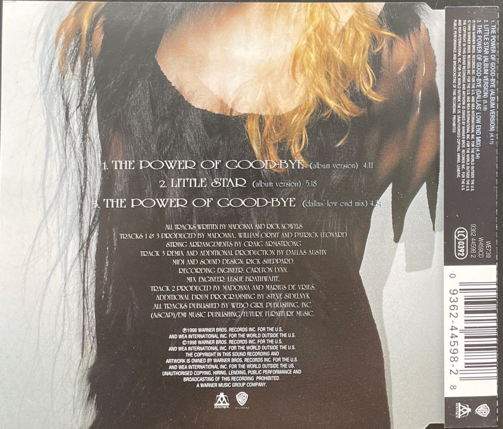 The Power Of Goodbye / Little Star (Single) - Madonna (CD - 14) music collectible [Barcode 093624459828] - Main Image 3