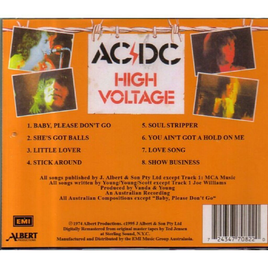 High Voltage - AC/DC (CD - 44) music collectible [Barcode 075679041029] - Main Image 2