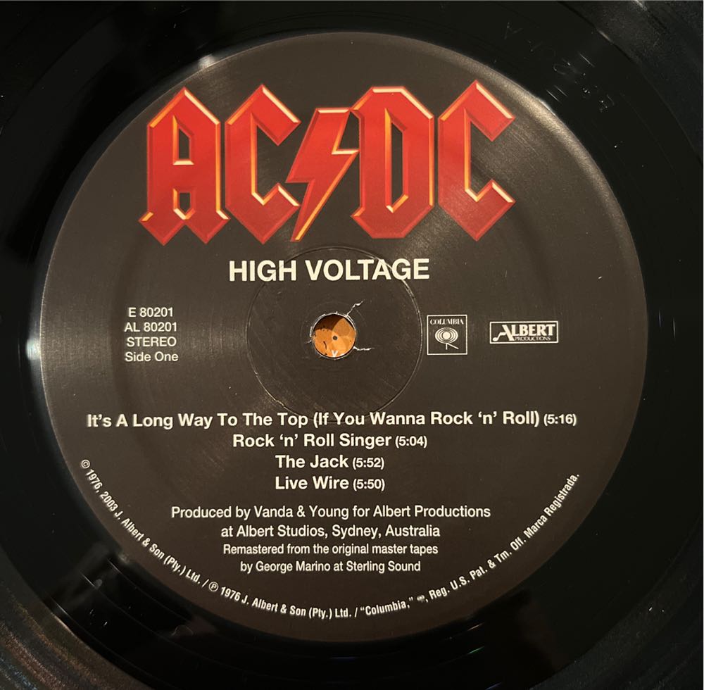 High Voltage - AC/DC (12” - 44) music collectible [Barcode 696998020115] - Main Image 3