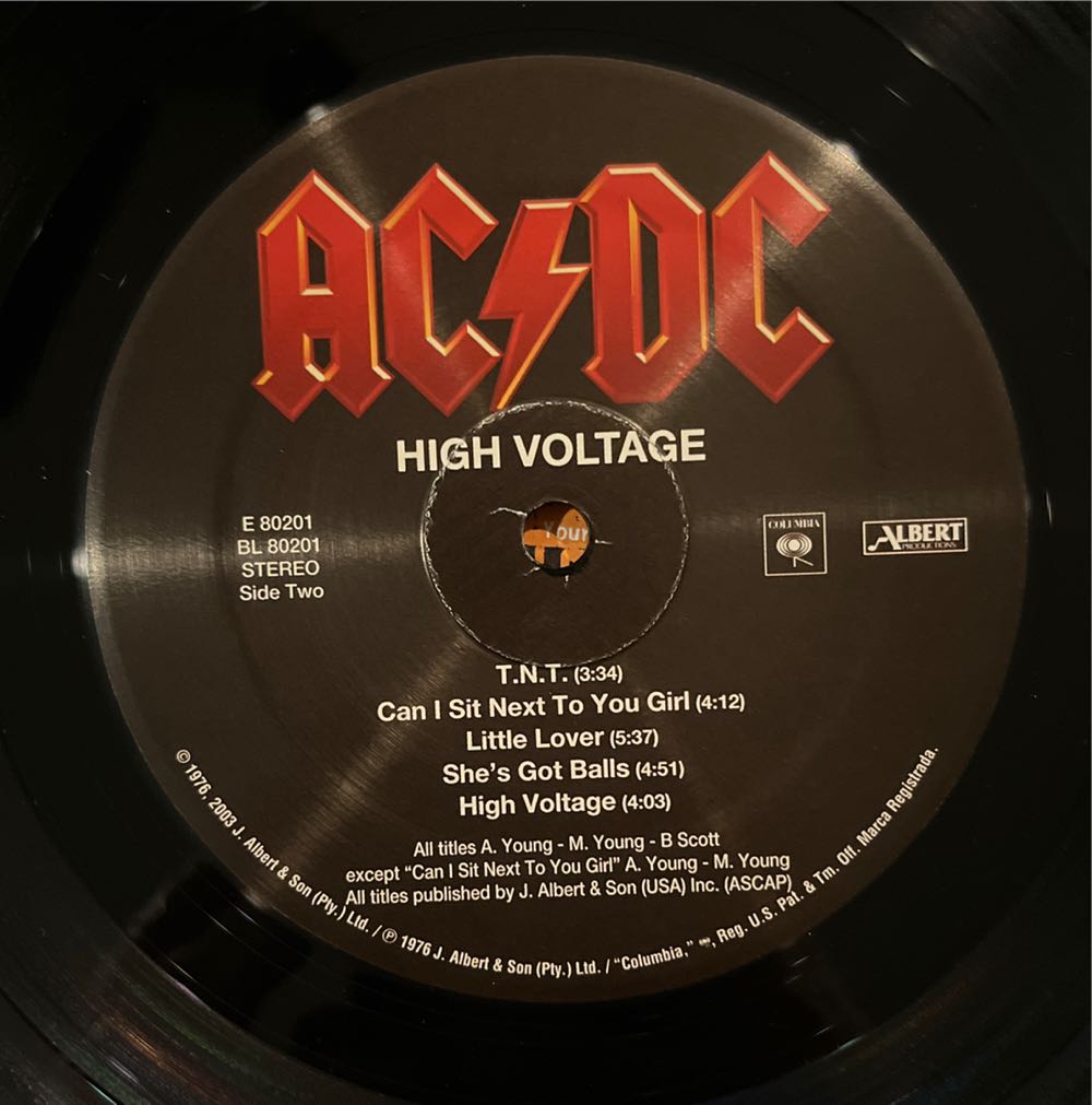 High Voltage - AC/DC (12” - 44) music collectible [Barcode 696998020115] - Main Image 4
