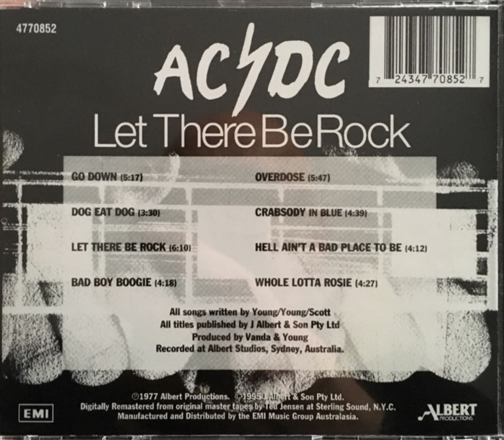 Let There Be Rock - AC/DC (CD) music collectible [Barcode 724347708527] - Main Image 2