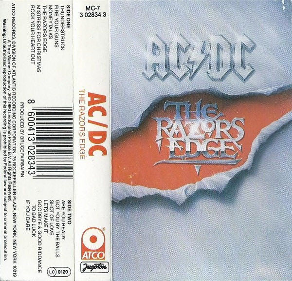 The Razors Edge - AC/DC (Cassette - 46) music collectible [Barcode 075679141347] - Main Image 2
