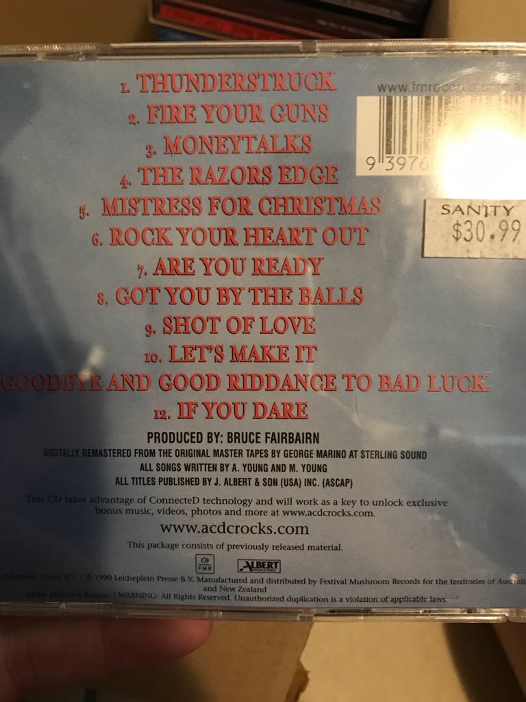 The Razors Edge - AC/DC (CD) music collectible [Barcode 9397603386121] - Main Image 2