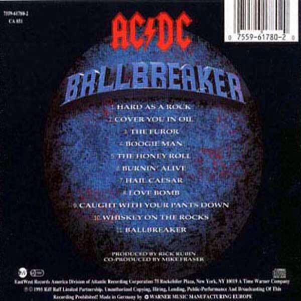 Ballbreaker - AC/DC (CD - 49) music collectible [Barcode 696998021921] - Main Image 2