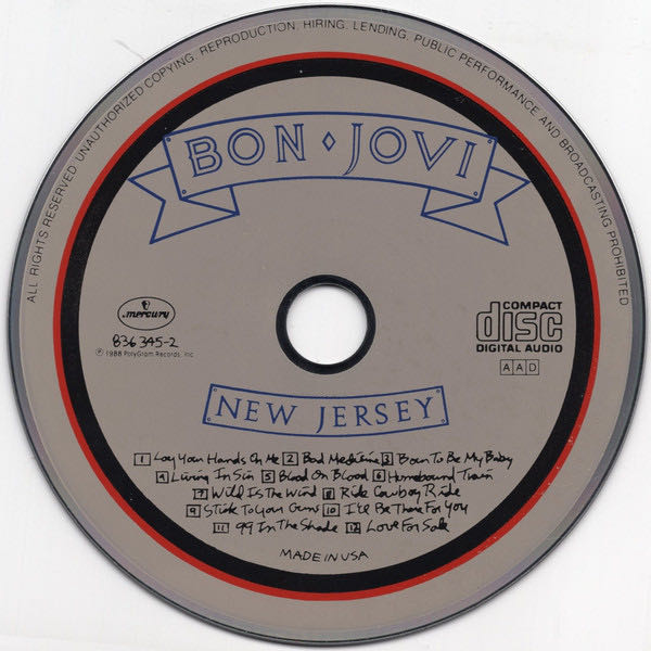 New Jersey - Bon Jovi (CD - 57) music collectible [Barcode 731453802421] - Main Image 3