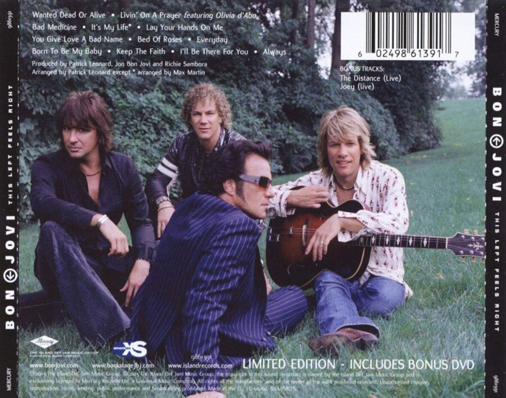 This Left Feels Right - Bon Jovi (CD - 51) music collectible [Barcode 602498005323] - Main Image 2