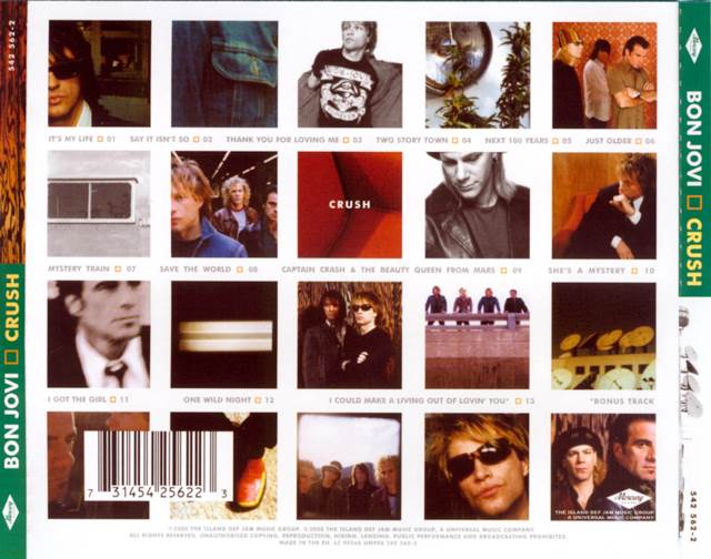 Crush - Bon Jovi (CD - 58) music collectible [Barcode 731454256223] - Main Image 2