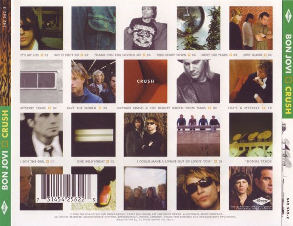Crush - Bon Jovi (CD - 58) music collectible [Barcode 731454256223] - Main Image 3