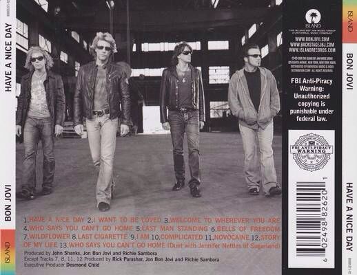 Have A Nice Day - Bon Jovi (CD - 54) music collectible [Barcode 602498849729] - Main Image 2