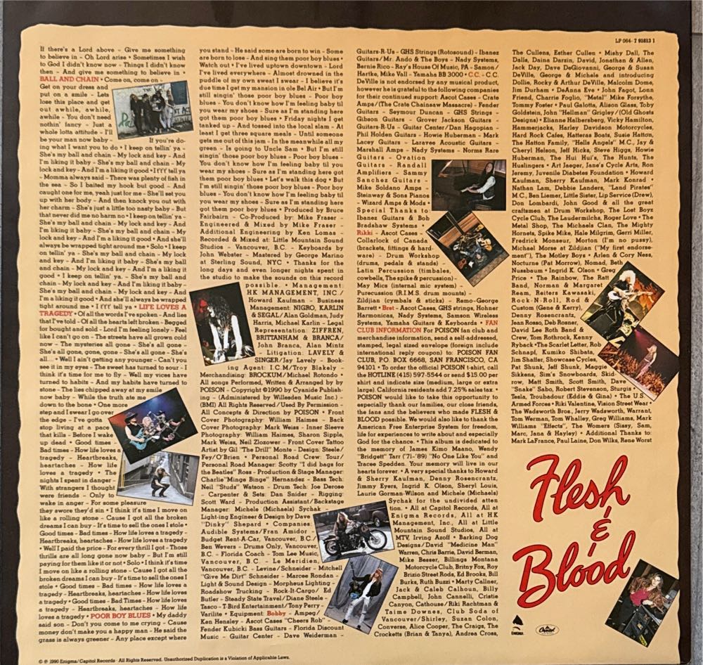 Flesh and Blood - Poison (12” - 5738) music collectible [Barcode 077779181315] - Main Image 4