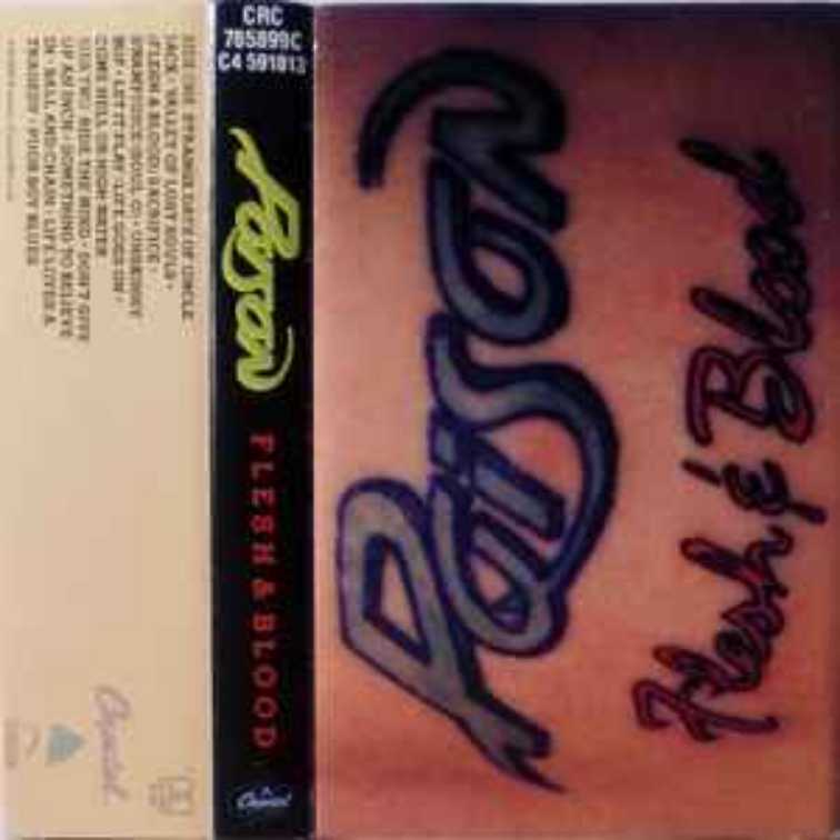 Flesh & Blood - Poison (Cassette) music collectible [Barcode 077779181346] - Main Image 2