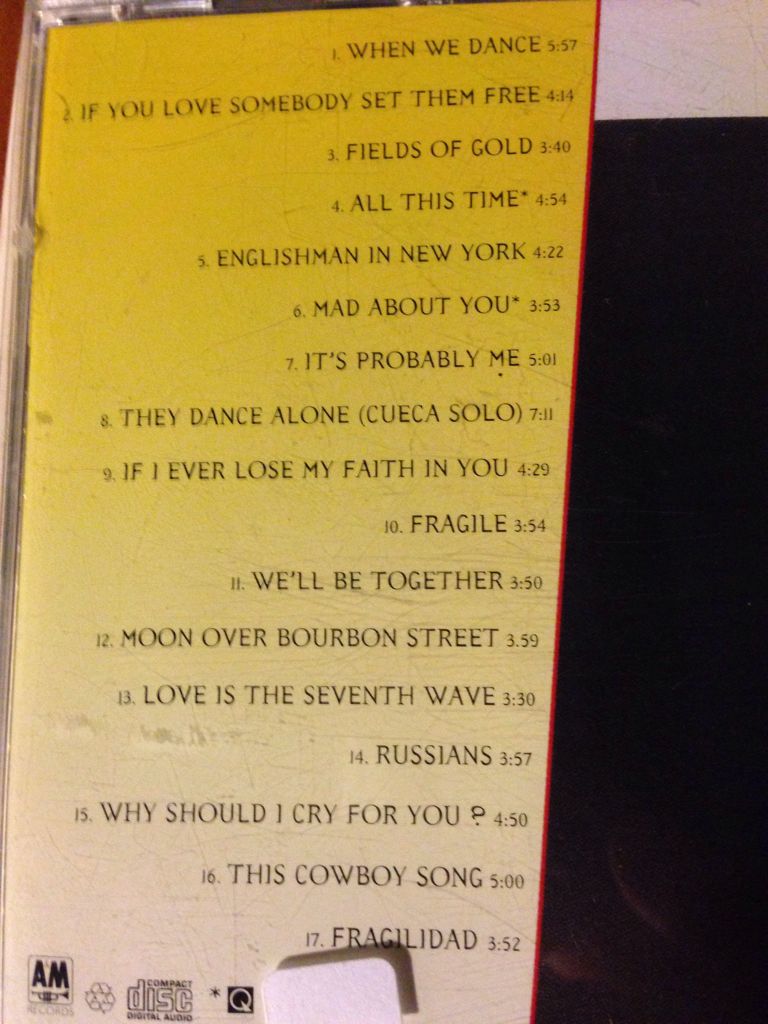 Fields Of Gold: The Best Of Sting 1984 - 1994 - Sting (CD) music collectible [Barcode 731454088688] - Main Image 2