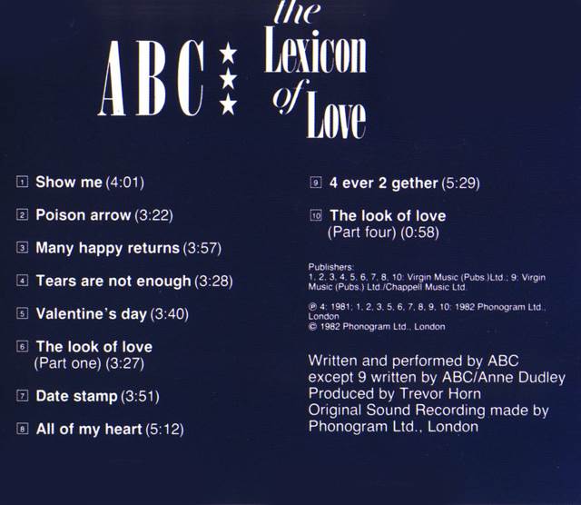 The Lexicon of Love - ABC (CD) music collectible [Barcode 042281000324] - Main Image 2