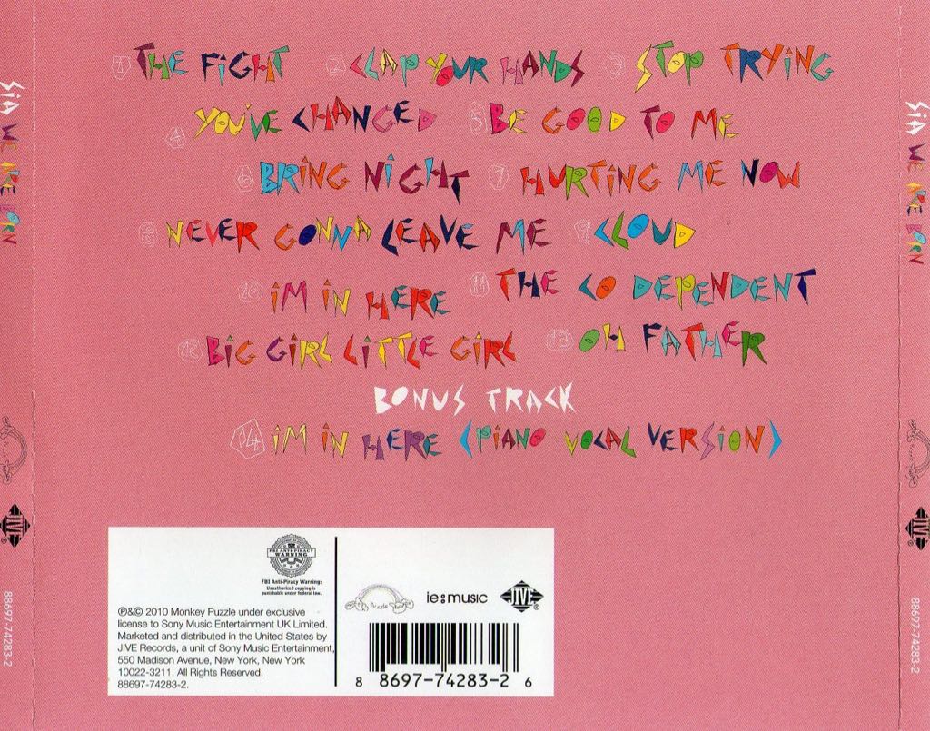 We Are Born - Sia (CD) music collectible [Barcode 886977428326] - Main Image 2