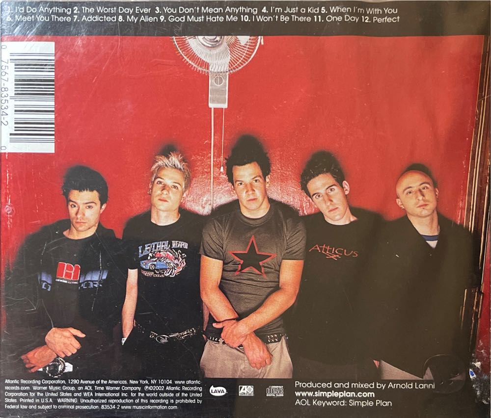 #01 No Pads, No Helmets...just Balls - Simple Plan (CD) music collectible [Barcode 075678353420] - Main Image 2