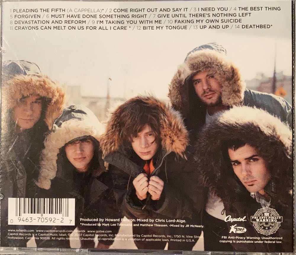 5 Score And Seven Years Ago - Relient K (CD) music collectible [Barcode 094637059227] - Main Image 2