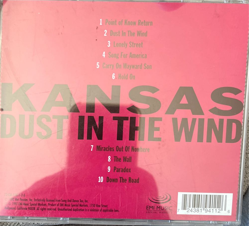 Kansas Live Dust In The Wind - Kansas (12” - 48:11) music collectible - Main Image 2