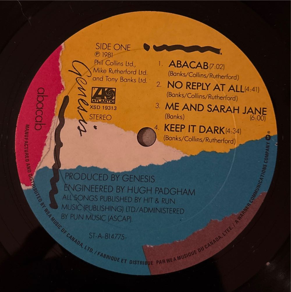 Abacab - Genesis (12”) music collectible [Barcode 0094639164424] - Main Image 3