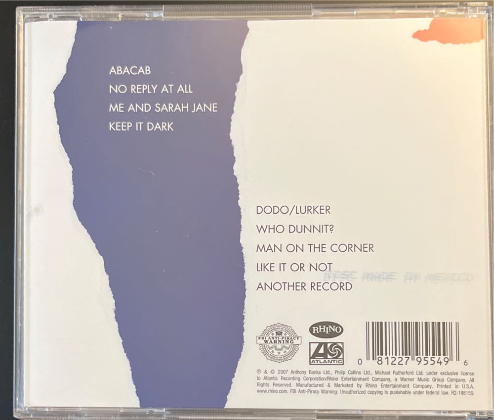 Abacab - Genesis (CD) music collectible [Barcode 081227955496] - Main Image 2