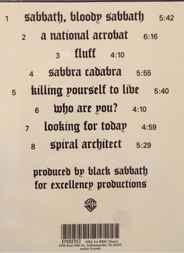 Sabbath Bloody Sabbath - Black Sabbath (12”) music collectible - Main Image 2