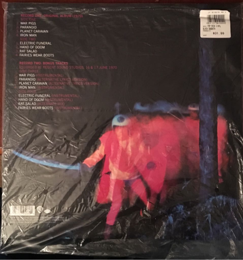 Paranoid - Black Sabbath (12” - 4207) music collectible [Barcode 081227949099] - Main Image 2