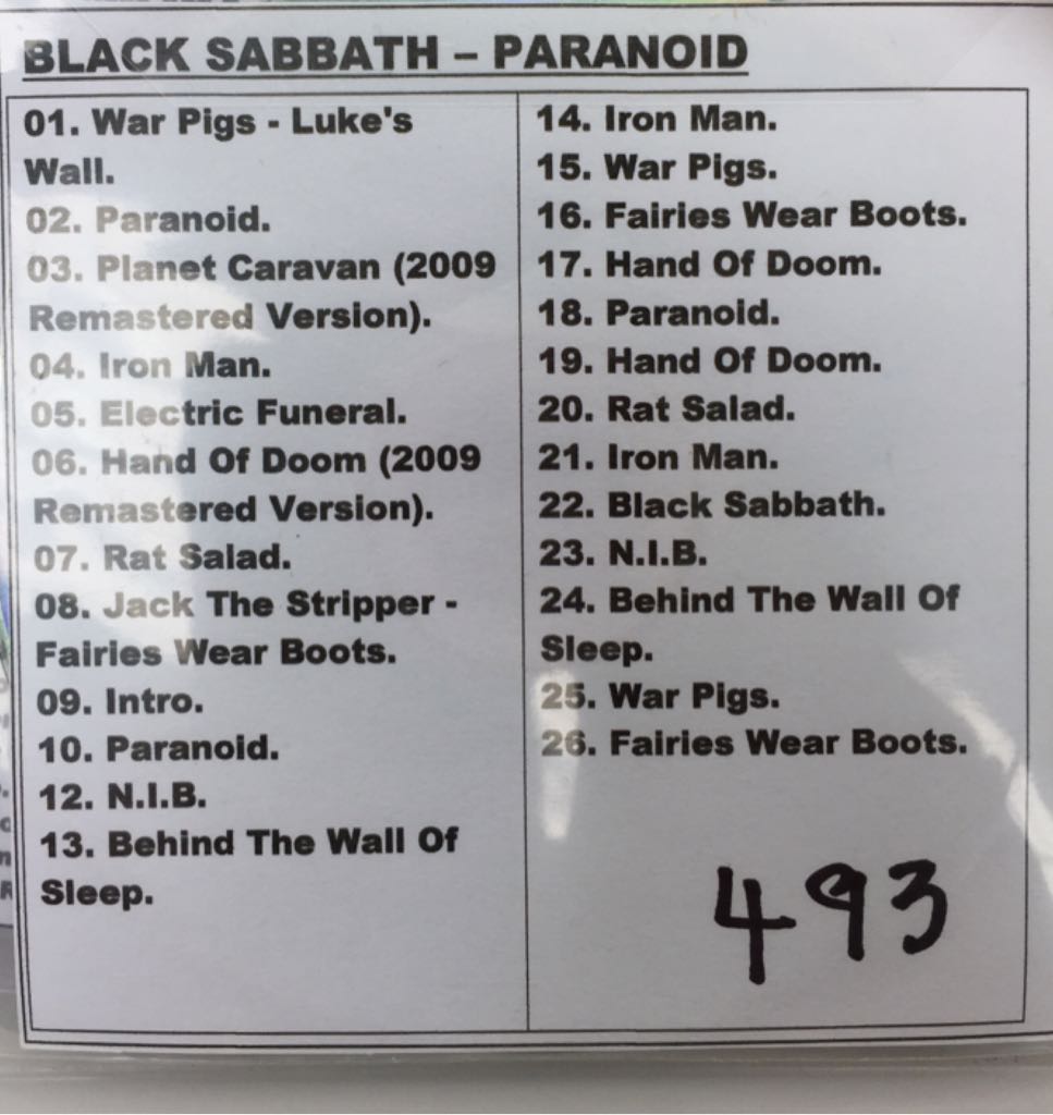 Paranoid - Black Sabbath (CD) music collectible - Main Image 2