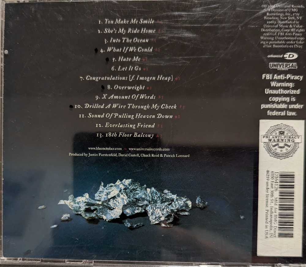 Foiled - Blue October (CD) music collectible [Barcode 602492518577] - Main Image 2