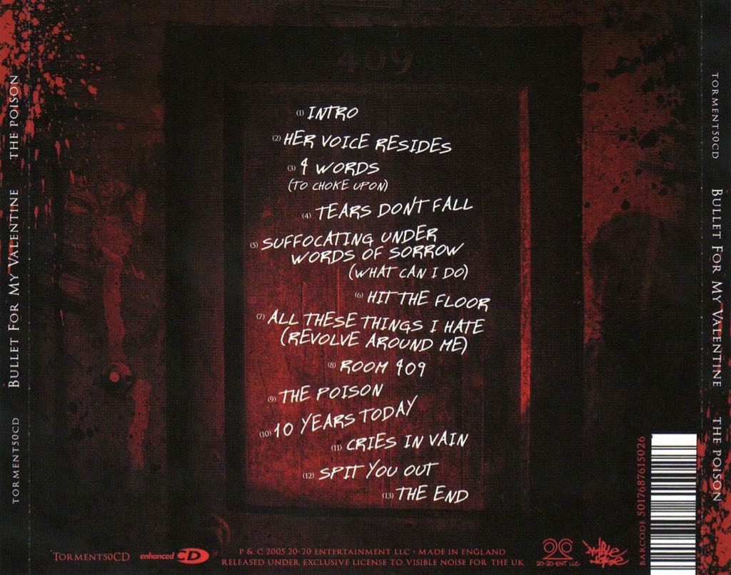 The Poison - Bullet For My Valentine (CD) music collectible [Barcode 828767343624] - Main Image 2