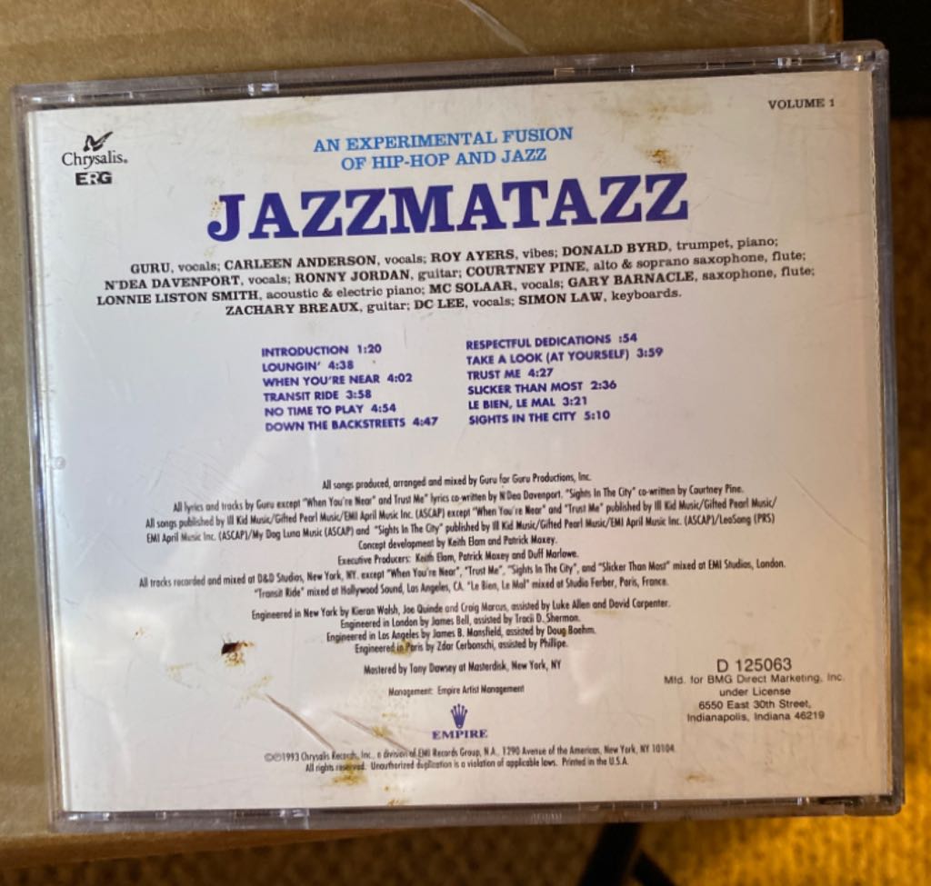 Jazzmatazz - Guru (12”) music collectible [Barcode 600753486023] - Main Image 2