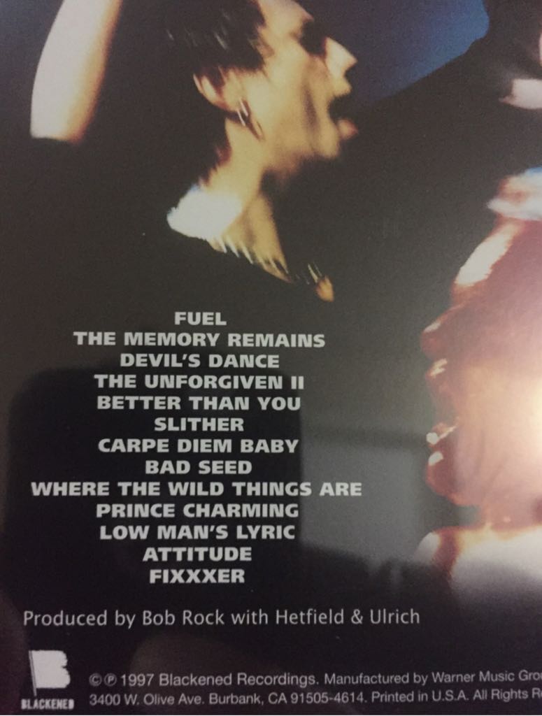 Reload - Metallica (CD - 76) music collectible [Barcode 856115004545] - Main Image 2