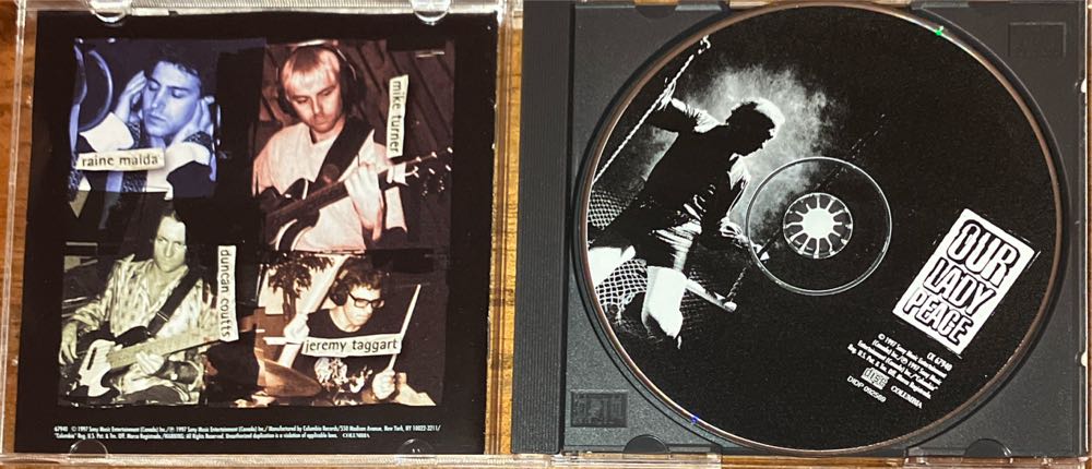 Clumsy - Our Lady Peace (CD - 4549) music collectible [Barcode 074646794029] - Main Image 3