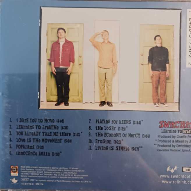 Learning To Breathe - Switchfoot (MP3) music collectible [Barcode 724385173622] - Main Image 2