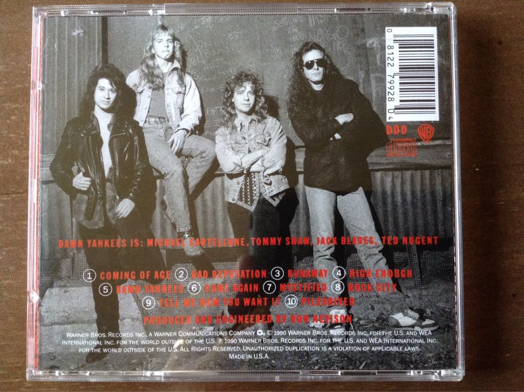 Damn Yankees - Damn Yankees (12” - 46) music collectible [Barcode 081227992804] - Main Image 2
