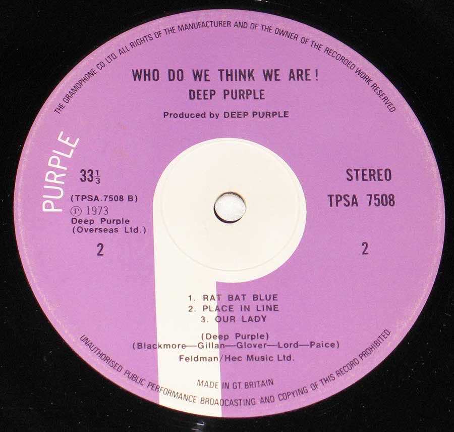 Who Do We Think We Are - Deep Purple (MP3) music collectible - Main Image 3
