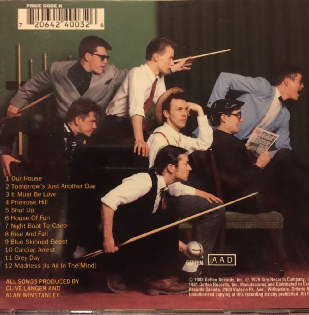 Madness - Madness (CD - 3913) music collectible [Barcode 720642400326] - Main Image 2