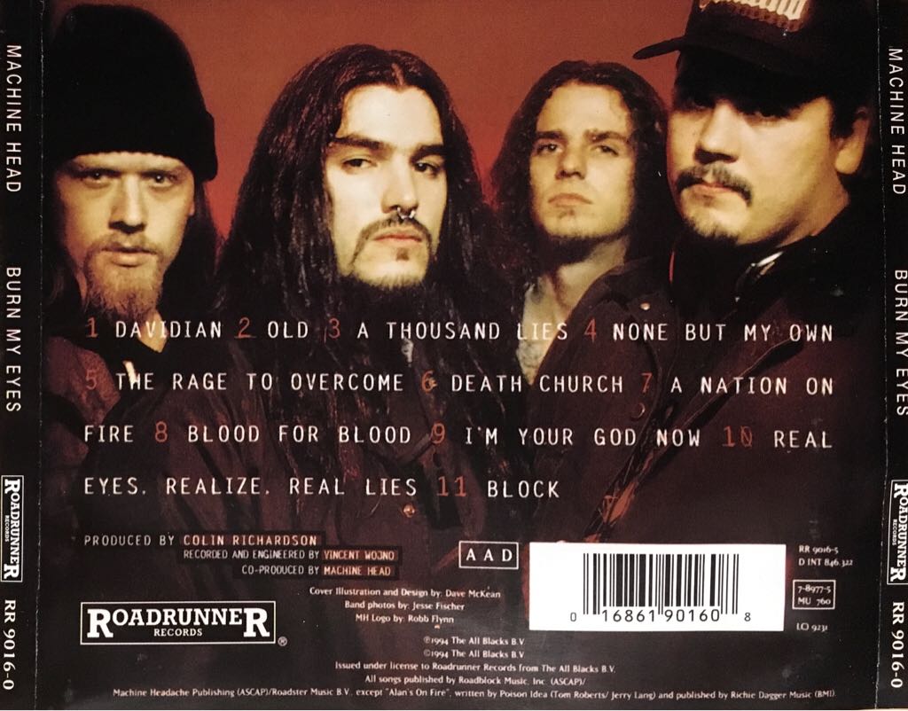 CD : Burn My Eyes - Machine Head (CD - 56) music collectible [Barcode 016861901608] - Main Image 2