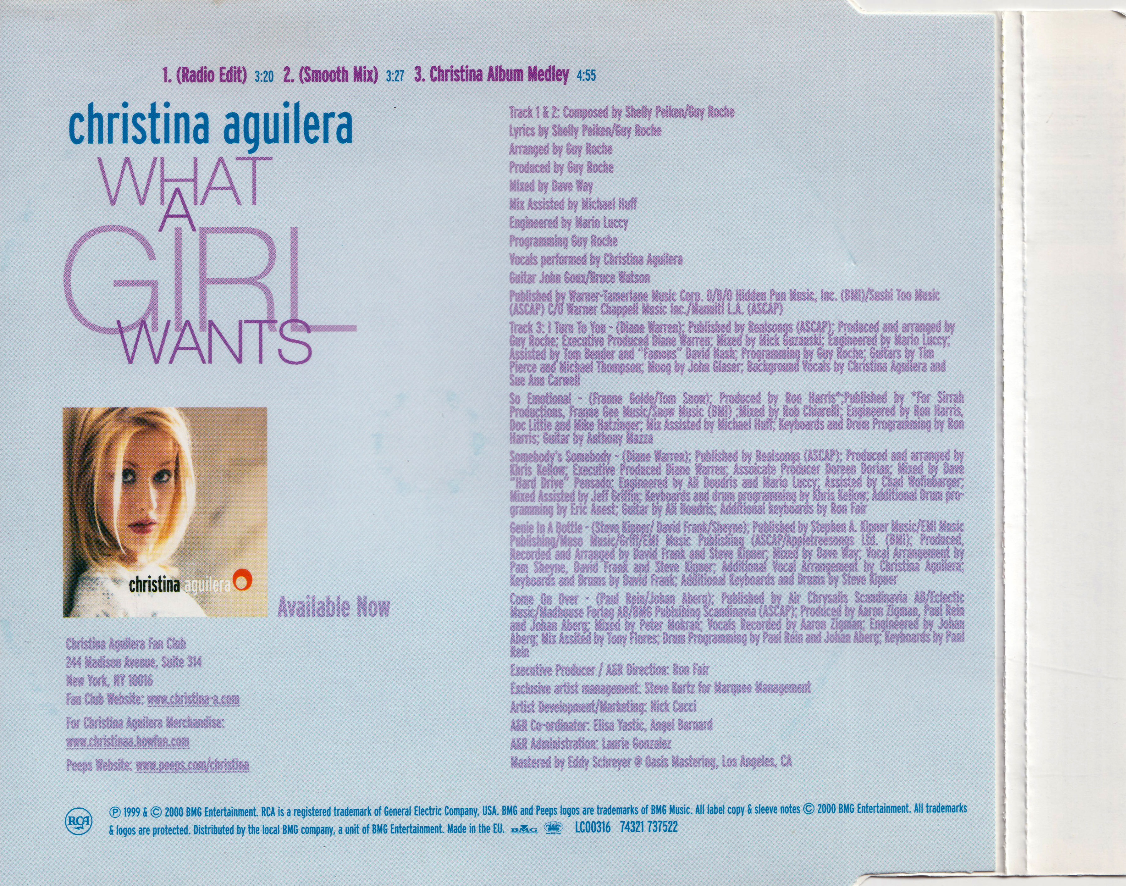 What A Girl Wants - Aguilera, Christina (CD) music collectible [Barcode 743217375225] - Main Image 2