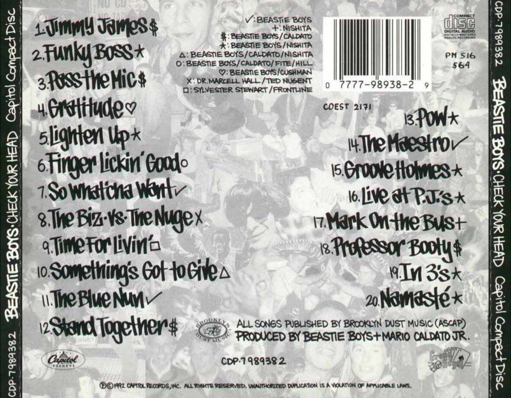 Check Your Head - Beastie Boys (12”) music collectible [Barcode 5099969422515] - Main Image 2