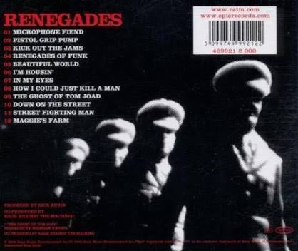 Renegades - Rage Against The Machine (CD - 52) music collectible [Barcode 5099749992122] - Main Image 2