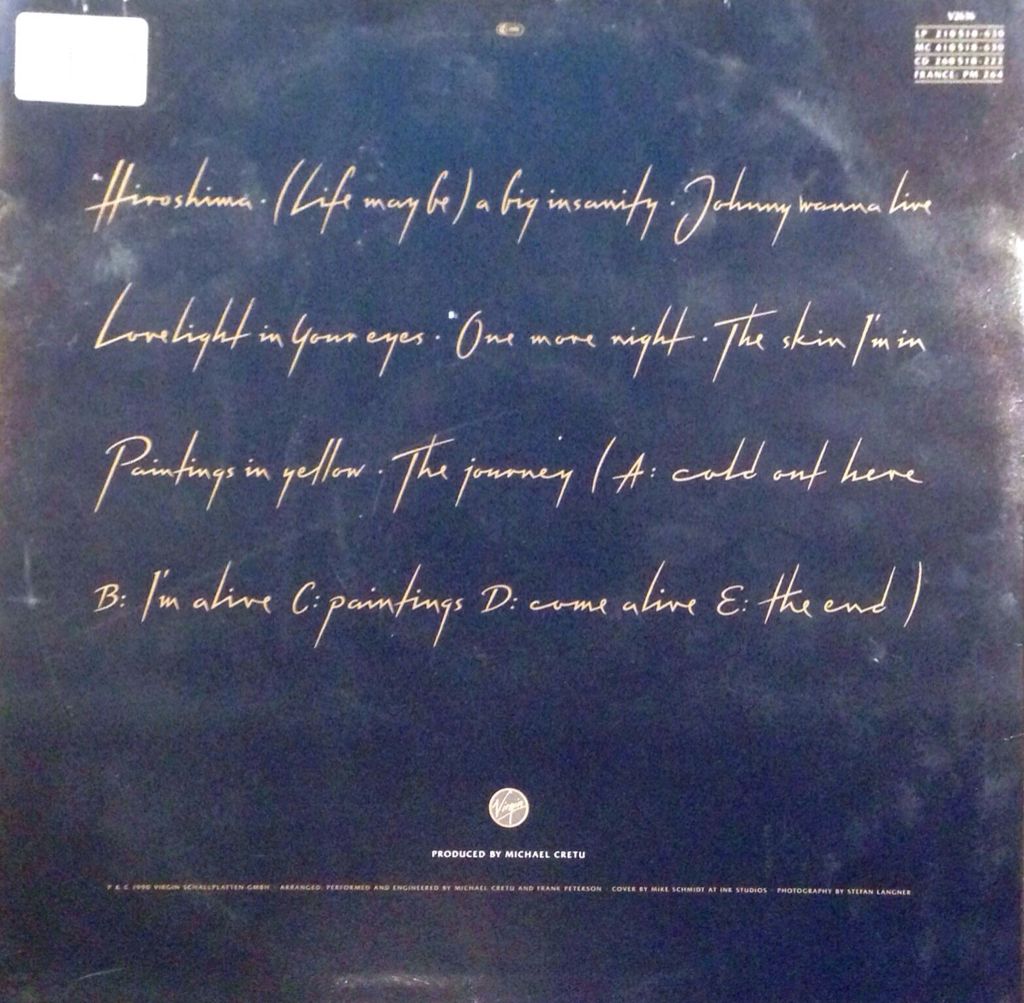 Paintings In Yellow - Sandra (12”) music collectible - Main Image 2