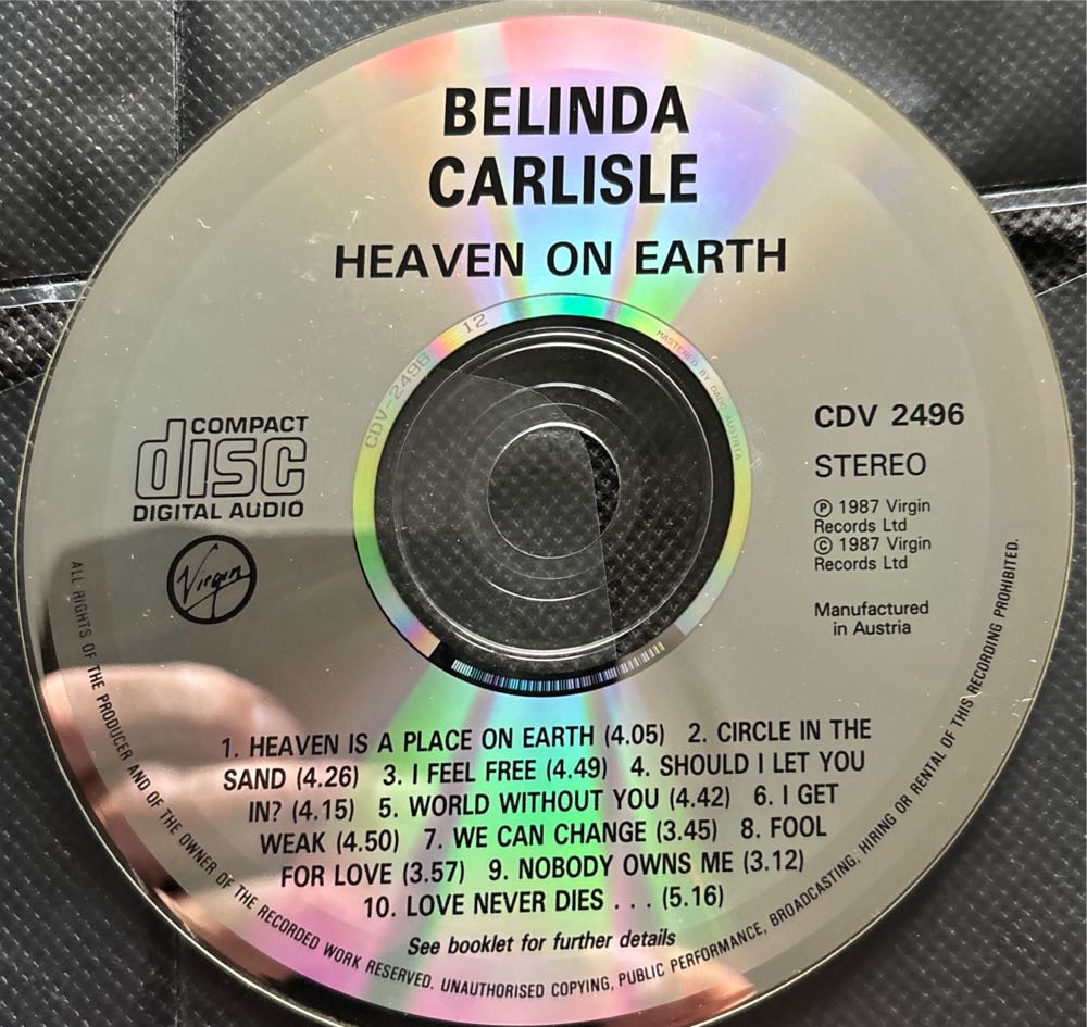 Heaven On Earth - Belinda Carlisle (CD) music collectible - Main Image 2