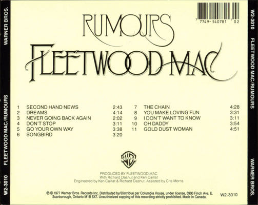 Rumours - Fleetwood Mac (12” - 39) music collectible - Main Image 3