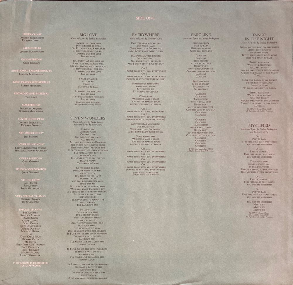 Tango In The Night - Fleetwood Mac (12” - 44) music collectible [Barcode 075992547116] - Main Image 3