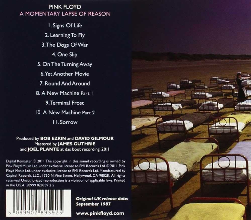 A Momentary Lapse Of Reason - Pink Floyd (CD - 52) music collectible [Barcode 074646851821] - Main Image 4