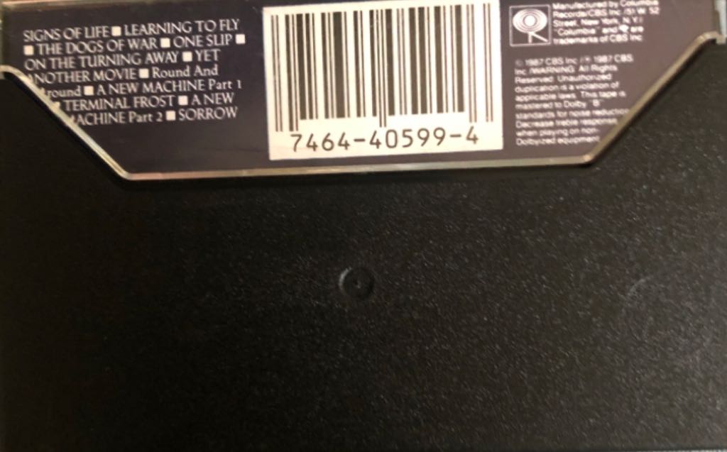 Momentary Lapse of Reason, A - Pink Floyd (Cassette - 51) music collectible [Barcode 077774806848] - Main Image 2