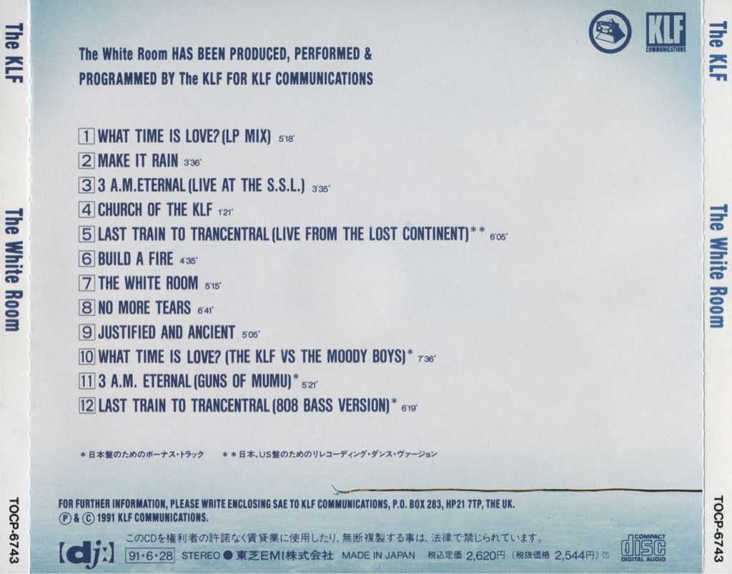 The White Room - REMOVE - KLF (CD) music collectible [Barcode 4988006660137] - Main Image 2