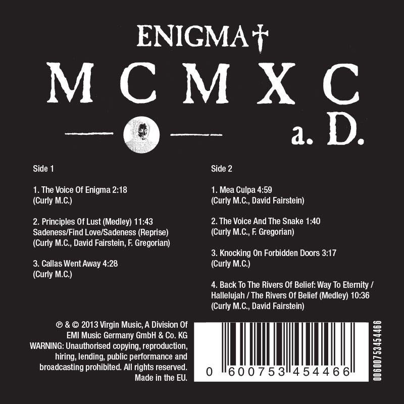MCMXC a.D. - Enigma (CD - 40) music collectible [Barcode 077778622420] - Main Image 2