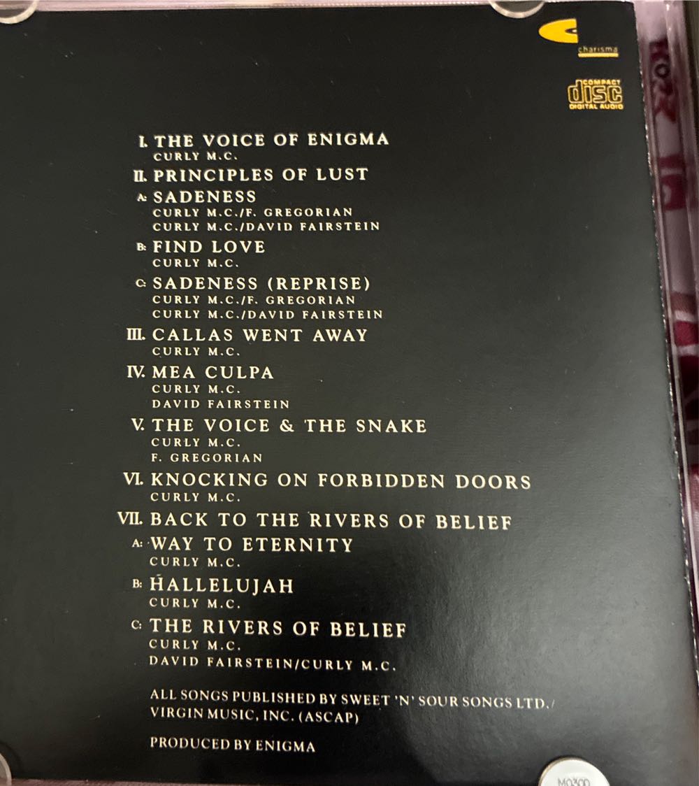 MCMXC a.D. - Enigma (CD - 40) music collectible [Barcode 077778622420] - Main Image 3