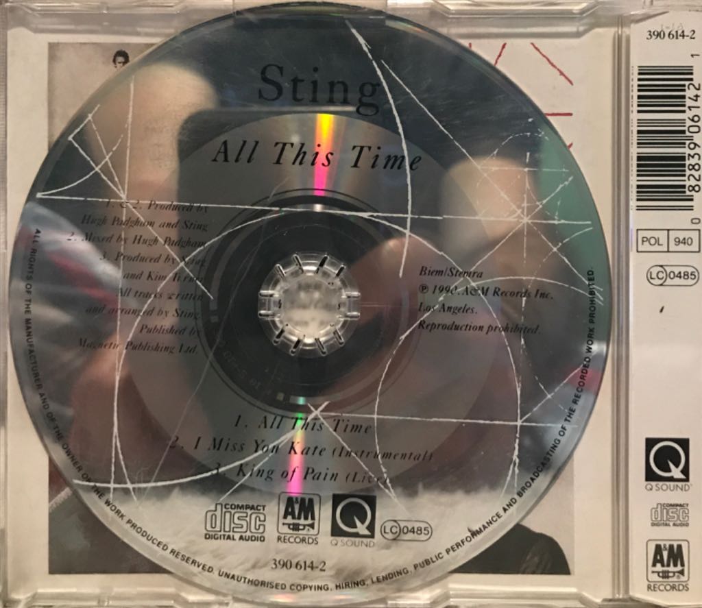 All This Time - Sting (CD) music collectible [Barcode 082839061421] - Main Image 2